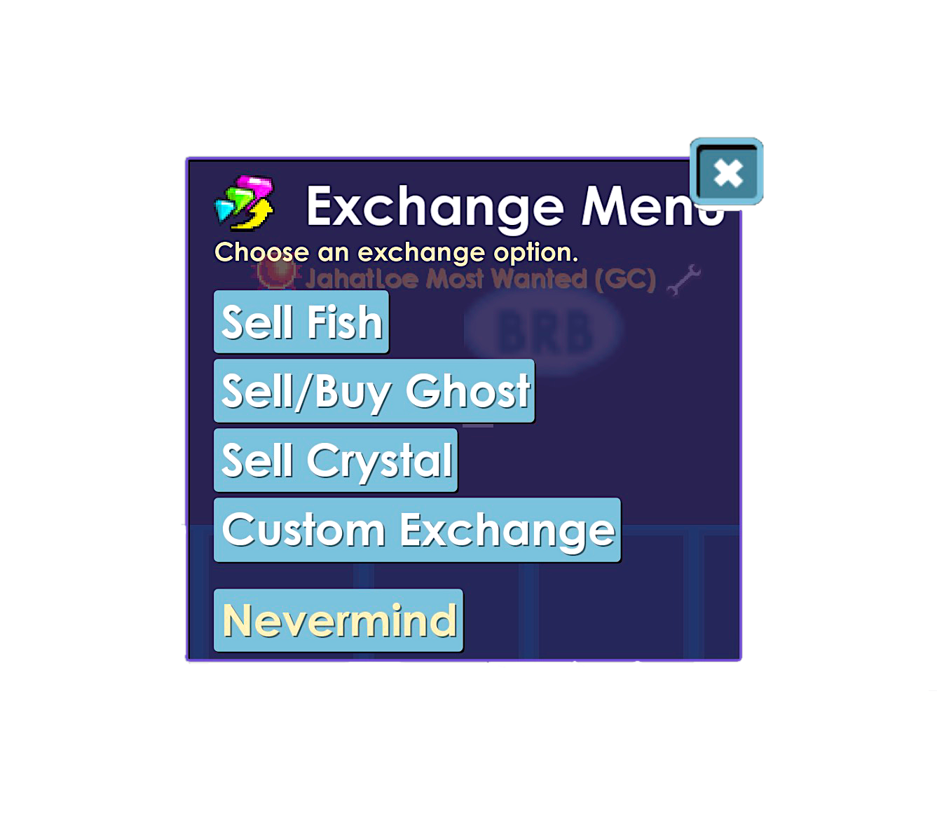 Exchange Menu