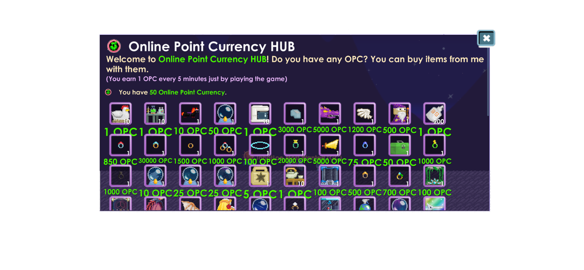 Online Point Currency HUB